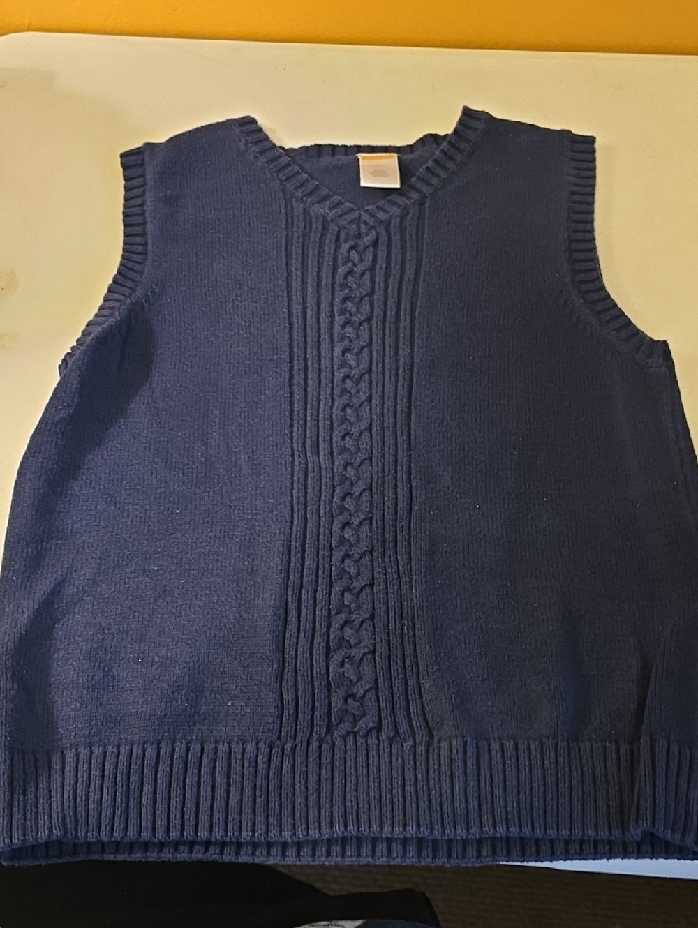 Gymboree Navy Knit Top with Orange Logo Tag